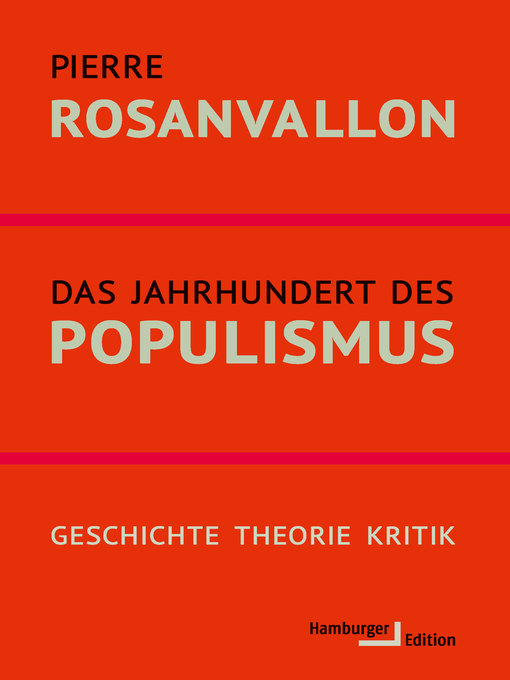 Title details for Das Jahrhundert des Populismus by Pierre Rosanvallon - Wait list
